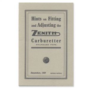 Zenith. Factory Publication.